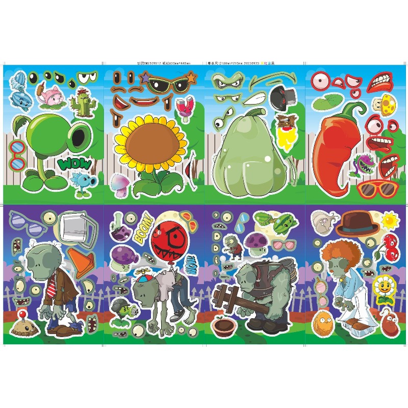 Plants Vs. Zombies Cute Cartoo - Plant Parent Sticker ulasan dan harga