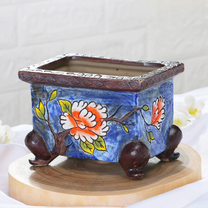 Korean Style Handpainted Flora - Snake Plant Ceramic ulasan dan harga