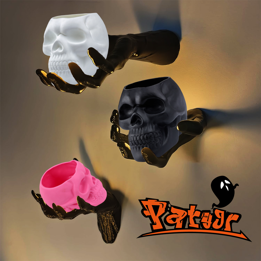 Skull Planter Vase Gothic Skul - Snake Plant Ceramic ulasan dan harga