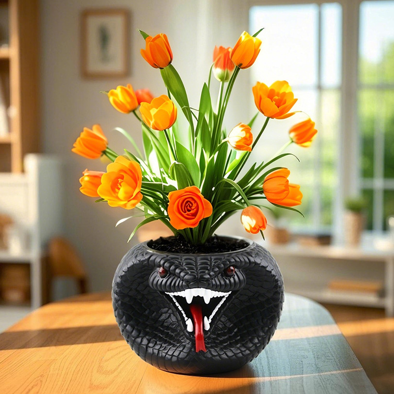 Creative Resin Flower Pot - Ti - Snake Plant Ceramic ulasan dan harga