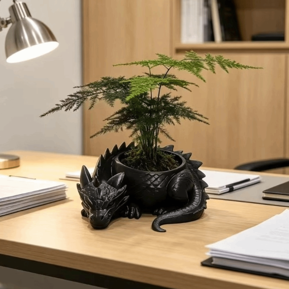 3D Printed Dragon Shaped Plant - Snake Plant Ceramic ulasan dan harga
